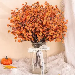 10Pcs Fake Baby Breath Artificial Flowers - Orange