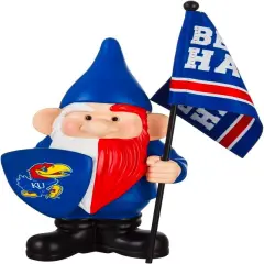 Kansas Jayhawks Gnome with 2-sided Flag