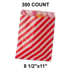 Large Diagonal Stripes Merchandise Bags 8 1/2" x 11"