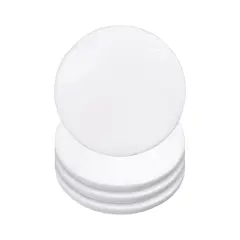 Craft Express 4 Pack Round Marble Sublimation Coasters &ndash; 4" White Stone Blanks