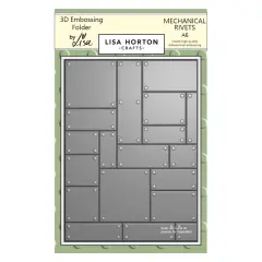 Lisa Horton Crafts A6 Embossing Folder-Mechanical Rivets