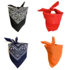 9 Pack Soft Cotton Scarves Neckerchief - Bulk Wholesale