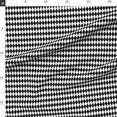 Various Fabrics by the Yard or Fat Quarter Diamonds Black White Small Diamond Check Geometric Custom Printed Fabric by Spoonflower