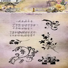 Jenine's Mindful Art Clear Stamp-Hopeful Swirls, Growing & Blooming