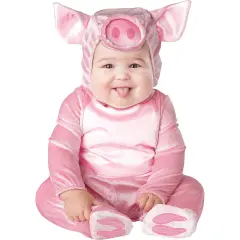 Infant Pig Costume with Hood Snout and Skid Resistant Feet
