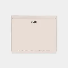Monogram Note Cards with Beveled Type VII