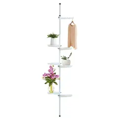 7 Layers Tension Pole Plant Stand Indoor Flower Pots Display Rack Storage Holder