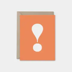 Surprise Exclamation Point Card, Orange