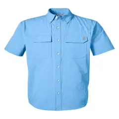 HUK&reg; Men's Creekbed Short Sleeve Shirt Marolina blue