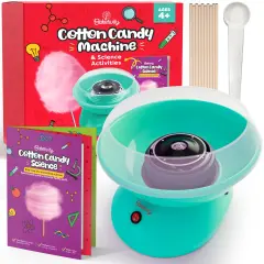 Baketivty Cotton Candy Machine - Cotton Candy Maker for Kids and Adults - Cotton Candy Machine Kit with Supplies - 10 Cotton Candy Sticks, Sugar Scoop, STEM Activity Book