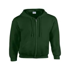 Gildan&reg; Heavy Blend Full-Zip Long Sleeve Hooded Sweatshirt FOREST GREEN