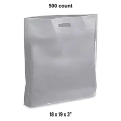 Reusable Die Cut Bags for Retail for 18 x 19 x 3" Silver