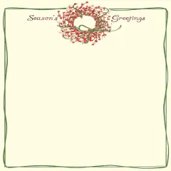Great Papers! Holiday Stationery Letterhead, Seasons Greetings Wreath, 8.5"x11", Printer Friendly, 80 sheets