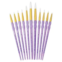 RCC 305 | Crafter's Choice&trade; 11pc White Taklon Round Brush Set