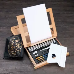 REA4901 | Essentials&trade; 27pc Acrylic Painting Travel Easel Art Set