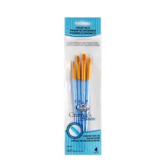 RCC 213 | Crafter's Choice&trade; 4pc Golden Taklon Filbert Brush Set
