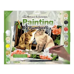 PJL7 | Painting by numbers&trade; 13pc 11.25" x 15.375" Kissing Kittens Painting Project