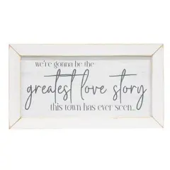 Greatest Love Story Wooden Print Rustic Wedding Sign Decorative Home Decor