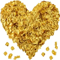 2000 Pcs Gold Silk Rose Petals,Artificial Flower Petals for Wedding,Romantic Night,Romantic Valentines Decor for Bedroom,Weddings