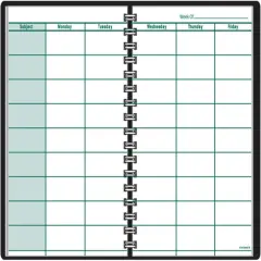 Teacher Planner, 8-1/4" x 10-7/8", Undated Weekly & Daily Planner -Black