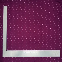 1 Yard Liverpool Knit Polka Pin Dot Fabric Medium Weight Textured Stretch Fabric for Clothing 58"60" Width Plum/White