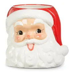 SANTA HEAD VASE CONTAINER RED