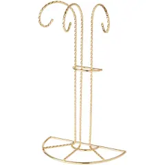 Bard's 3 Arm Gold-toned Ornament Stand, 11.25" H x 6.75" W x 3.75" D