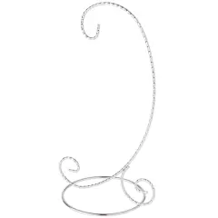 Bard's Twisted Silver Ornament Stand, Medium, 9.5" H x 5.5" W x 5.5" D