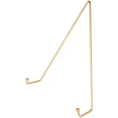 Bard's Shiny Gold-toned Wall Mountable Plate Hanger, 10" H x 8.25" W x 2" D (For Plates 10" - 14")