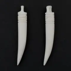 The Bead Chest Kenya White Bone Tooth Pendant (Set of 2)