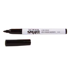 School Smart Dry Erase Pen Style Markers, Fine Tip, Black, Pack of 48
