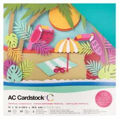 American Crafts Variety Cardstock Pack 12"X12" 60/Pkg-Tropical