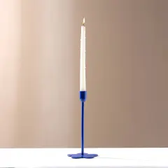 Floral Fusion Candle Holder, Blue