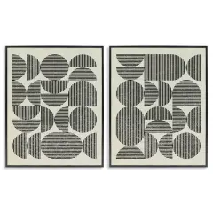 Stupell Industries Minimalist Modern Geometric 2 pc Framed Giclee Wall Art Set Design by Victoria Barnes