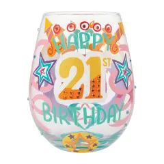 Enesco Lolita Happy 21st Stemless Wine Glass