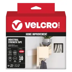 Velcro Brand Industrial Strength Fasteners - Tape Roll, White, 2" x 15 ft