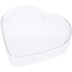 Pioneer Plastics 174C Clear Heart Shaped Plastic Container, 6" W x 1.375" H