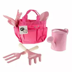 Kids Gardening Tool Set Watering Pail Can Rake Fork Gloves Shovel Bag Yard Help
