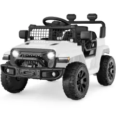 Best Choice Products 6V Kids Ride-On Truck Car w/ Parent Remote Control, 4-Wheel Suspension, LED Lights White