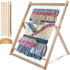 Weaving Loom with Stand Wooden Multi-Craft Weaving Loom Arts & Crafts