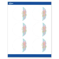 Avery Printable Round Labels with Sure Feed Technology, Pre-Printed Floral Design, Matte White, 3" Diameter, Laser & Inkjet Compatible, 60 Total, Great for Branding, Marketing, and Events