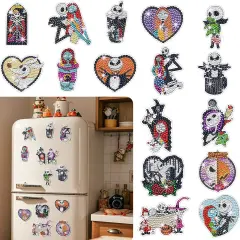 16Pcs Halloween Diamond Art Magnets