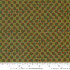Pine Valley Mistletoe Green Geometric Dots 44"/45" Fabric Per Yard