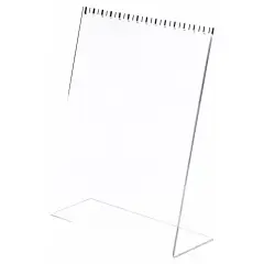 Plymor Clear Acrylic Necklace Display Stand With Top Hooks, 10.625" W x 4" D x 13.5" H