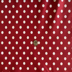 1 Yard Multi Color Small Polka Dot Poly Cotton Fabric for Crafts Bedding Sewing Masks 60" Width Red-White