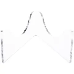 Plymor Clear Acrylic Low-Profile Curved Display Easel for Geode, Mineral or Crystal Cluster, 2.625" H x 5.75" W x 6.5" D