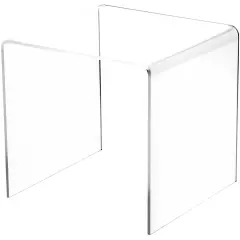 Plymor Clear Acrylic Square Display Riser, 6" H x 6" W x 6" D (1/8" thick)