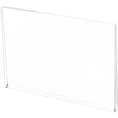 Plymor Clear Acrylic Folder-Style Sign Display Holder / Protector, 5" W x 3.5" H