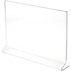 Plymor Clear Acrylic Sign Display / Literature Holder (Side-Load), 14" W x 8.5" H