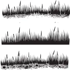 Cattails Border Side Strips Edible Cake topper